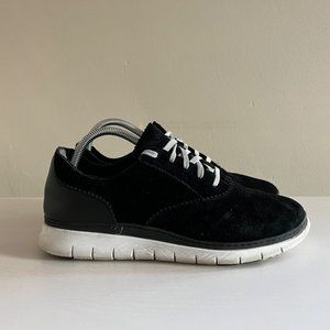 Vionic 355 Taylor Womens Size 9 Black Comfort Shoes Sneakers Suede Lace Up Low